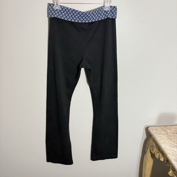 Y2K Foldover Waist Yoga Pants Flare Pants Victoria’s Secret Sz L Tall Black 90s - Picture 3 of 5